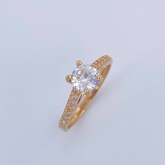 Solitaire Ring Bridge 2.35gr / Size 6 1/4 / 18K Gold $