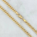 Cadena Cubana 8.9 g / 22 3/4 in / 3.8 mm Oro Amarillo 18K