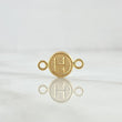 Charm Letter H 0.4gr / 1.5cm / Rustic Textured Circle 18K Yellow Gold