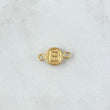 Charm Letter E Matte 0.4gr / 1.4cm-Circular 18K Yellow Gold *