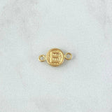 Charm Letter E Matte 0.4gr / 1.4cm-Circular 18K Yellow Gold *