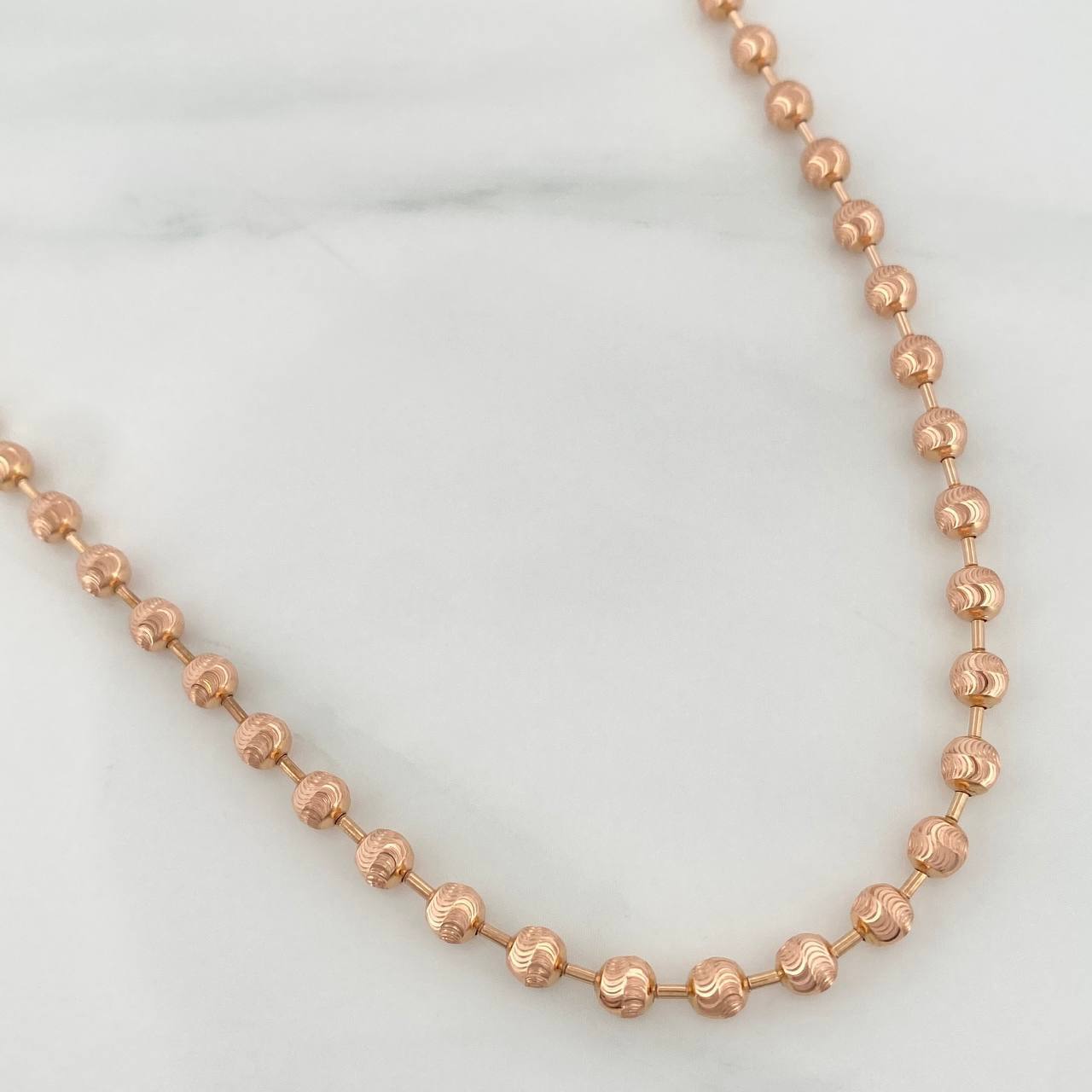 Half Moon Military Chain 15.85 g / 24 in / 4 mm 18K Rose Gold