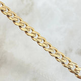 Cuban Links Bracelet 12.45gr / 18.5cm / 6.8mm Lobster Claw Smooth Box Yellow Gold +0 18K *