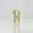 Pendant Letter N Crown 1.65gr / 2.4cm / White Zircons 18K Yellow Gold