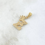 Pendant Letter Z Crown 1.5gr / 2.5cm / White Zircons 18K Yellow Gold ©