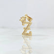 Pendant Letter Z Crown 1.5gr / 2.5cm / White Zircons 18K Yellow Gold *