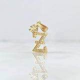Pendant Letter Z Crown 1.45gr / 2.5cm / White Zircons 18K Yellow Gold