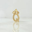 Pendant Letter Q Crown 1.4gr / 2.5cm / White Zirconia 18K Yellow Gold *