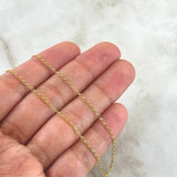 Cadena Espiga 1.7gr / 45cm / 1.2mm Diamantada Oro Amarillo +3 18K *