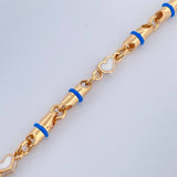 Tobillera Rustica Corazones 11.8gr / 10 1/2 in / Oro Amarillo 18K $