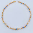 Tobillera Rustica Corazones 11.8gr / 10 1/2 in / Oro Amarillo 18K $