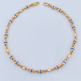 Tobillera Rustica Corazones 11.8gr / 10 1/2 in / Oro Amarillo 18K $