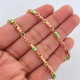 Cadena Rustica Corazones 27.2gr / 24 in / Oro Amarillo 18K $