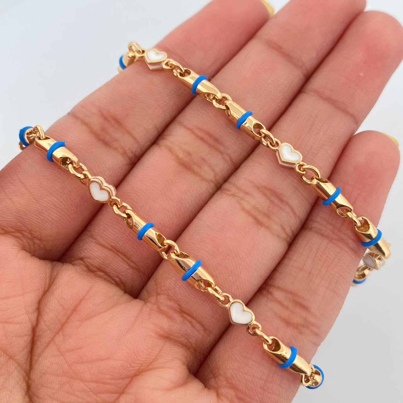 Cadena Rustica Corazones 26.4gr / 23 3/4 in / Oro Amarillo 18K $