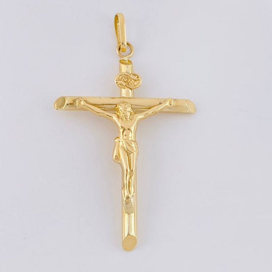 Dije Cruz Puntas Planas 2.45g / 2 1/4 in Oro Amarillo 18K