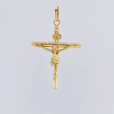 Pendant Flat-Tipped Cross 2.45g / 2 1/4 in 18K Yellow Gold