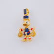Pendant Duck Money Bags 6.2g / 1 1/2 in Two-Tone Yellow White 18K Gold