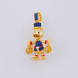 Pendant Duck Money Bags 6.1g / 1 1/4 in 18K Yellow Gold