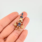 Pendant Duck Money Bags 6.2g / 1 1/2 in Two-Tone Yellow White 18K Gold