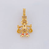 Pendant Duck Money Bags 6.2g / 1 1/2 in Two-Tone Yellow White 18K Gold