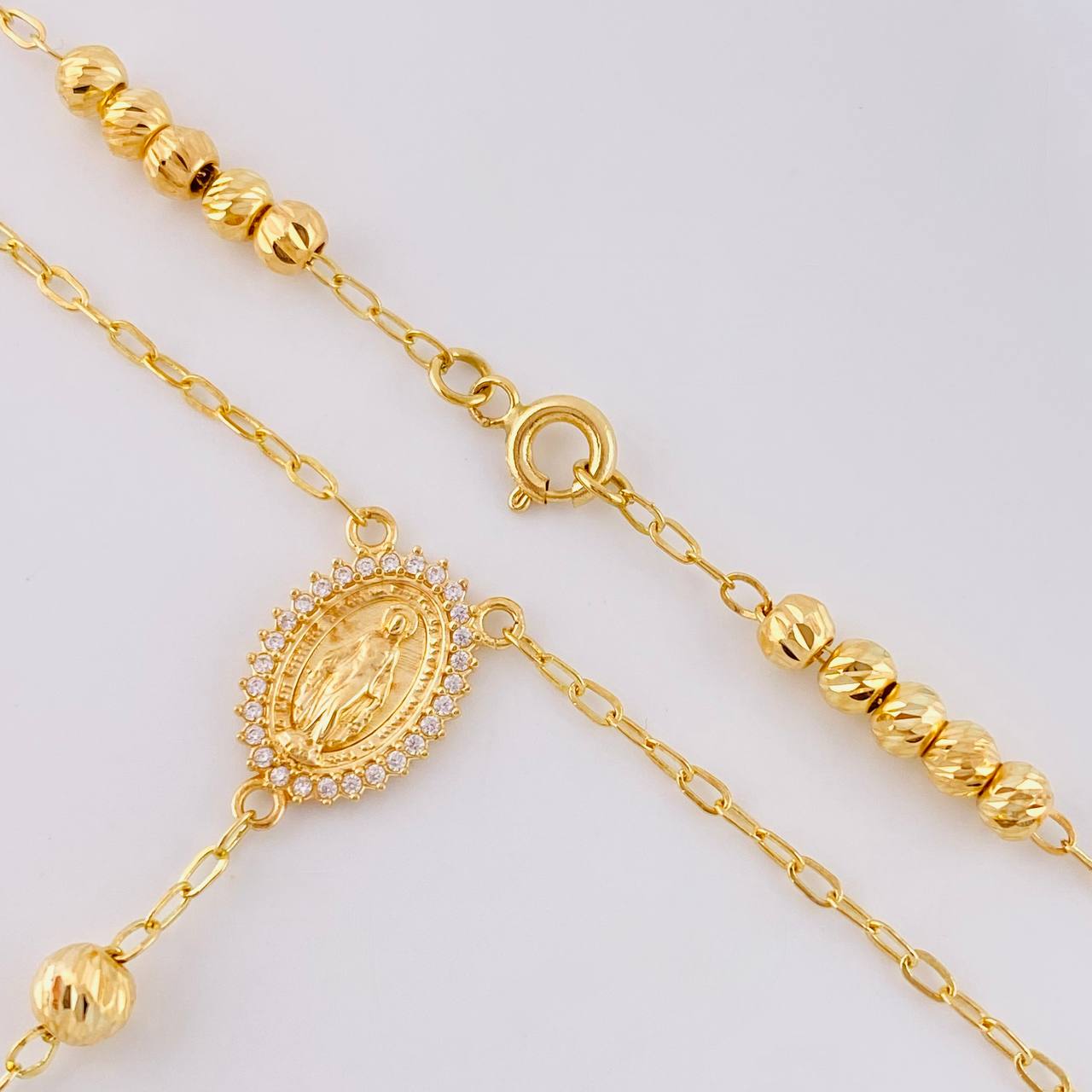 Rosario Virgen Milagrosa 10g / 20 in / 4mm Oro Amarillo 18K