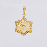 Dije Flor de Loto 3.35g / 1 1/4 in Oro Amarillo 18K