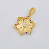 Dije Flor de Loto 3.35g / 1 1/4 in Oro Amarillo 18K