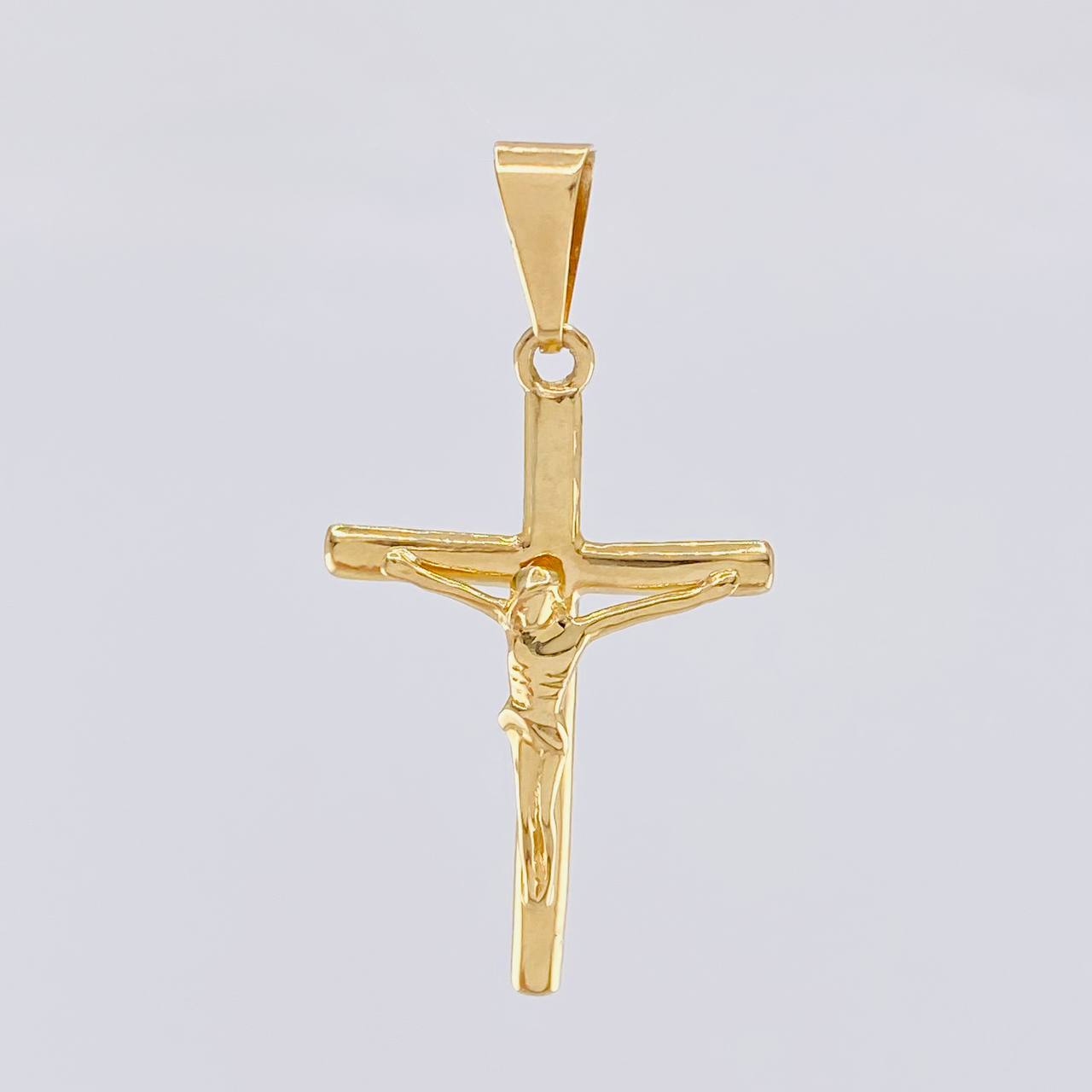 Dije Cruz Lisa 2.1g / 1 3/4 in Oro Amarillo 18K