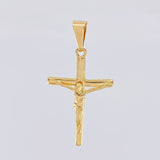 Dije Cruz Lisa 2.1g / 1 3/4 in Oro Amarillo 18K