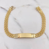 Bismark Bracelet 17.95gr / 20cm / 7.4mm Plate Polished Yellow Gold +0 18K #