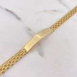 Bismark Bracelet 17.95gr / 20cm / 7.4mm Plate Polished Yellow Gold +0 18K #