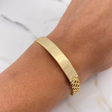 Bismark Bracelet 17.95gr / 20cm / 7.4mm Plate Polished Yellow Gold +0 18K #