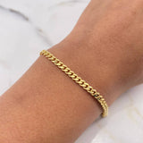 Pulso Cubano 8.55gr / 21cm / 3.2mm Oro Amarillo +0 18K #