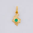 Pendant Emerald Map 4pts 0.25g / 1/2 in Yellow Gold 18K
