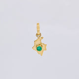 Pendant Emerald Map 4pts 0.25g / 1/2 in Yellow Gold 18K