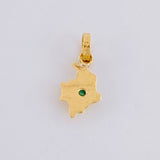 Pendant Emerald Map 4pts 0.25g / 1/2 in Yellow Gold 18K
