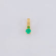 Pendant Emerald Circle 3pts 0.1g / 1/4 in 18K Yellow Gold