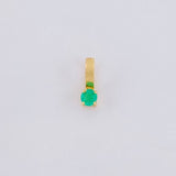 Pendant Emerald Circle 3pts 0.1g / 1/4 in 18K Yellow Gold
