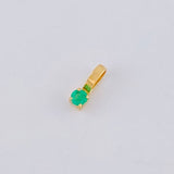 Dije Circulo Esmeralda 3pts 0.1g / 1/4 in Oro Amarillo 18K