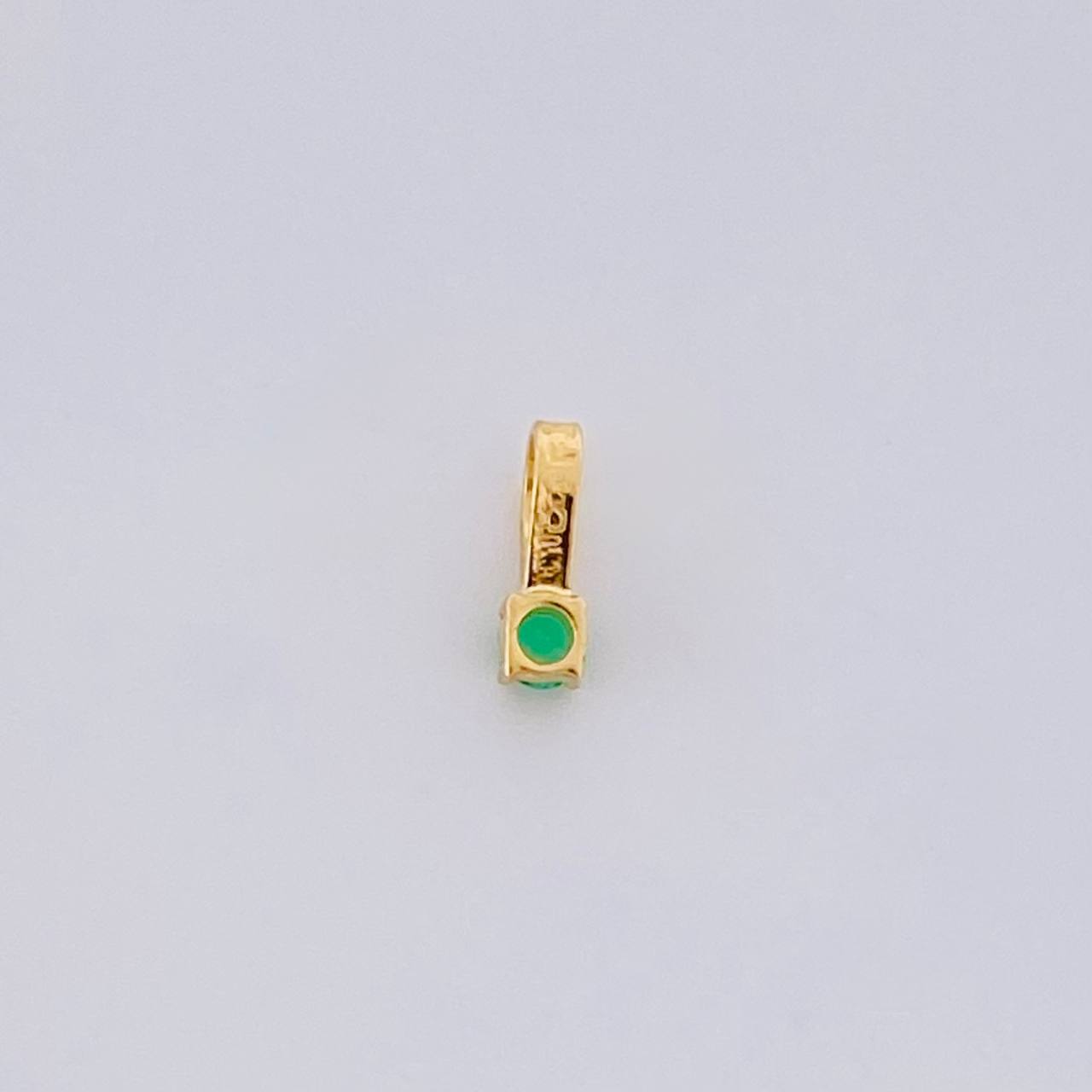 Pendant Emerald Circle 3pts 0.1g / 1/4 in 18K Yellow Gold