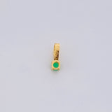 Pendant Emerald Circle 3pts 0.1g / 1/4 in 18K Yellow Gold