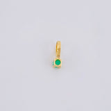 Dije Curculo Esmeralda 4pts 0.15g / 1/4 in Oro Amarillo 18K