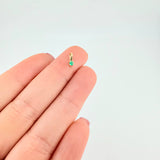 Pendant Circle Emerald 4pts 0.15g / 1/4 in Yellow Gold 18K