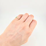 Solitaire Ring Six Prongs Emerald 10pts 0.85g / T5 1/4 Yellow Gold 18K
