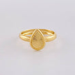 Diamond Cut Drop Ring 1.05g / T8 1/4 Yellow Gold 18K