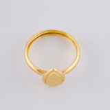Diamond Cut Drop Ring 0.95g / T5 1/4 Yellow Gold 18K