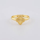 Clover Diamond Cut Ring 1.1g / T9 3/4 Yellow Gold 18K