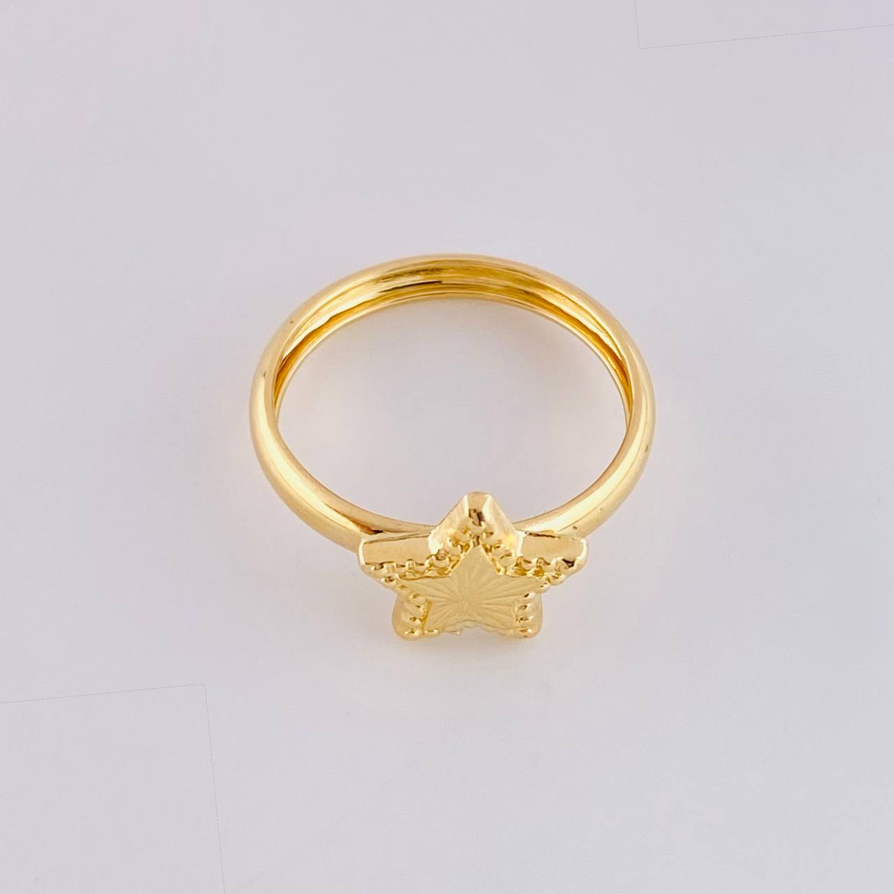 Diamond Cut Star Ring 1g / T5 1/4 Yellow Gold 18K