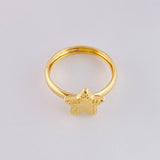 Diamond Cut Star Ring 1g / T5 1/4 Yellow Gold 18K