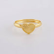 Diamond Cut Heart Ring 0.95g / T7 Yellow Gold 18K